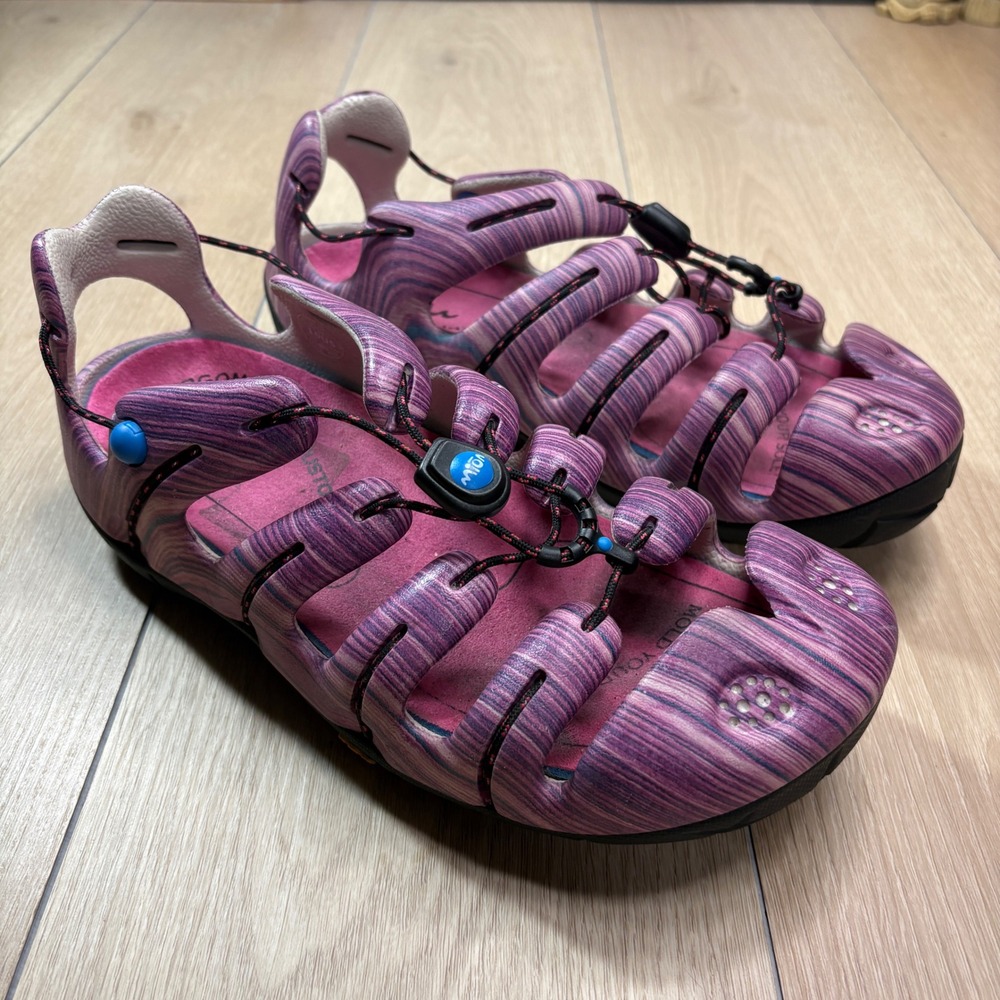 MION GSR Ergomorphic Current Sandals Purple Woodgrain Water Shoes Women 10 Keen